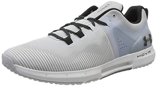 Under Armour UA HOVR Rise, Zapatillas Deportivas para Interior Hombre, Gris (Halo Gray/White/Black), 49.5 EU