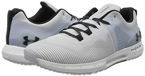 Under Armour UA HOVR Rise, Zapatillas Deportivas para Interior Hombre, Gris (Halo Gray/White/Black), 49.5 EU