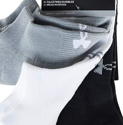 Under Armour (UNDKU) Heatgear Calcetines, Unisex adulto, Gris / negro / blanco, LG