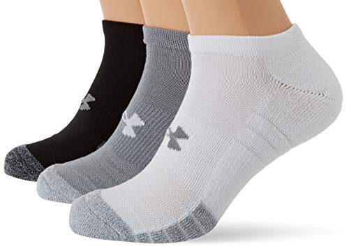 Under Armour (UNDKU) Heatgear Calcetines, Unisex adulto, Gris / negro / blanco, LG