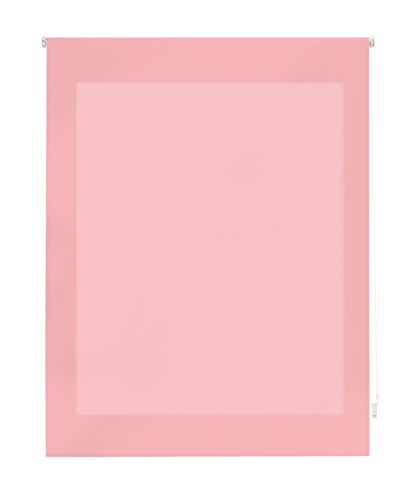 Uniestor Estor Enrollable Liso Traslúcido Tela Rosa 120x175 cm