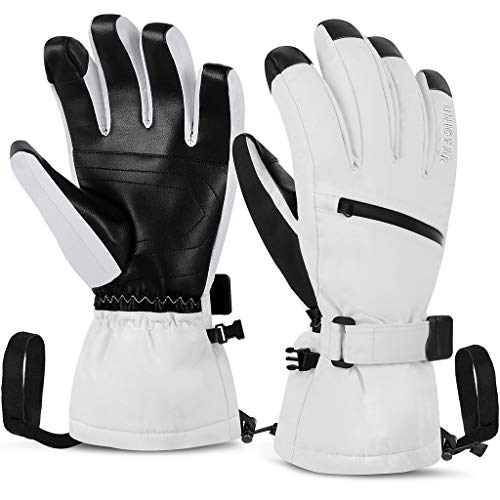 Unigear Guantes de Esquí Impermeable Super Cálido  Calientes Nieve Snowboard Pantallas Táctiles Anti-Viento Antideslizante Esquiar Acampada y Senderismo Moto Ciclismo Deportes Invierno Unisex