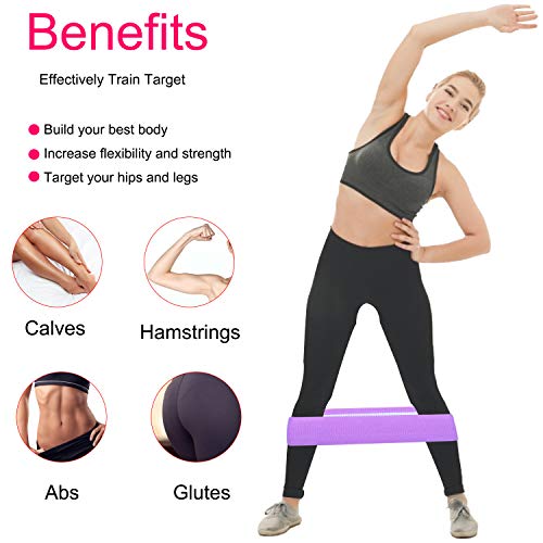 UNIROI Bandas Elasticas de Fitness 3 Piece, Resistance Hip Bands con Comba de PVC, Bandas de Resistencia física para Yoga, Pilates, Crossfit, Fisioterapia, Entrenamiento de Fuerza - UJR005