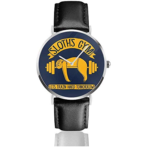 Unisex Business Casual Sloths Gym Relojes Reloj de Cuero de Cuarzo Unisex Business Casual Sloths Gym Relojes Reloj de Cuero de Cuarzo