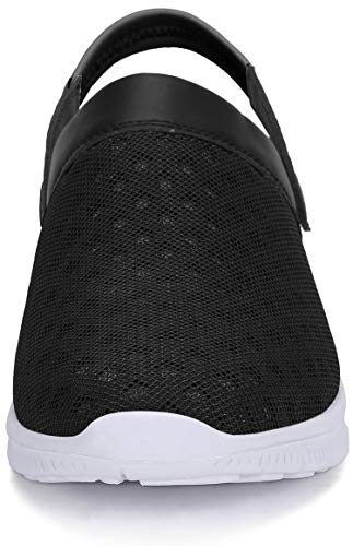 Unisex Zuecos Hombres Mujeres Zapatillas de Playa Respirable Malla Ahueca hacia Fuera Las Sandalias Zapatos, Negro 39