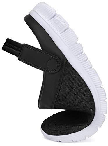 Unisex Zuecos Hombres Mujeres Zapatillas de Playa Respirable Malla Ahueca hacia Fuera Las Sandalias Zapatos, Negro 39