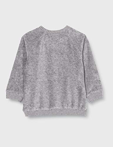 United Colors of Benetton (Z6ERJ) Maglia G/C M/L Sudadera con Capucha, Melange Light Grey 501, 56 cm para Bebés