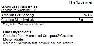 Universal Nutrition Suplemento de Creatina en Polvo 120 g