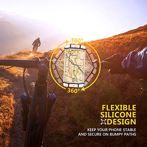 Universal Soporte Movil Bicicleta - HOMPO Soporte Manillar de Silicona con Rotación 360 para iPhone, Samsung y Otros Dispositivos Universal Soporte Movil Bicicleta - HOMPO Soporte Manillar de Silicona con Rotación 360 para iPhone, Samsung y Otros Dispositivos