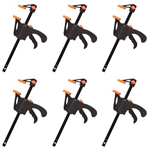 upain 6 Piezas Abrazadera de Barra 19.5cm F-bar Sargentos de Barra de Rápido Sargentos para Madera Herramienta de Carpintero para Apriete Interior y Exterior upain 6 Piezas Abrazadera de Barra 19.5cm F-bar Sargentos de Barra de Rápido Sargentos para Madera Herramienta de Carpintero para Apriete Interior y Exterior