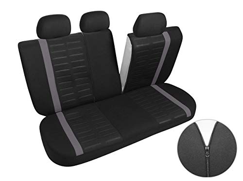 Upgrade4cars Fundas Asientos Coche Universales Negro Gris para Delanteros y Traseros | Funda para Asiento Coches | Accesorios Interior Universal Upgrade4cars Fundas Asientos Coche Universales Negro Gris para Delanteros y Traseros | Funda para Asiento Coches | Accesorios Interior Universal