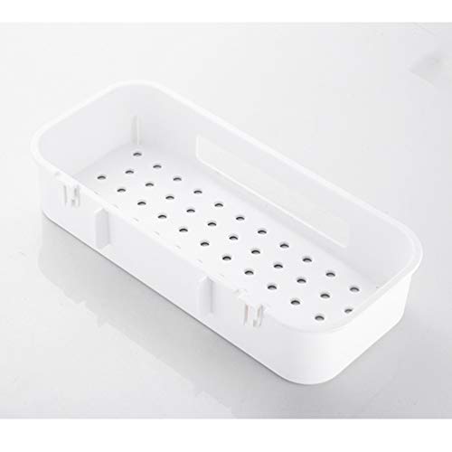 UPKOCH - Ducha de vacío Caddy con ventosa, estante de pared, cesta de ducha, organizador para cocina, baño, acondicionador, jabón, color blanco