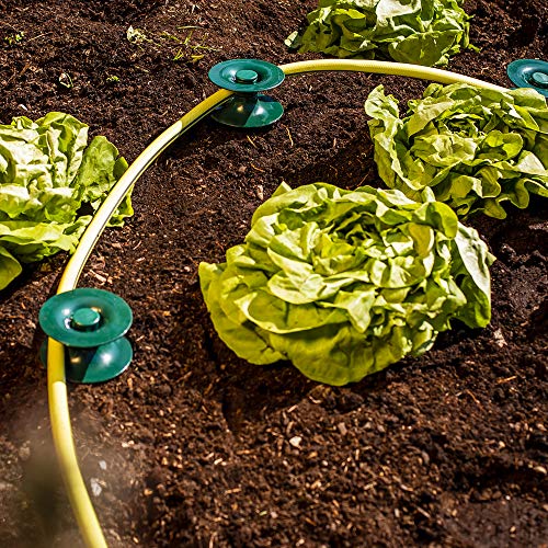 UPP® Guía de manguera | sistema de anclaje de manguera | anclajes para manguera de jardín I carrete de mangueras y cables I Sistema para guiar mangueras de jardín [3 piezas]