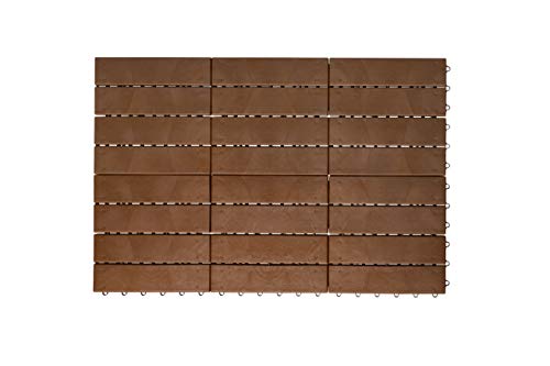 UPP® juego de baldosas de jardín, fácil colocación I set de 6 baldosas, losas para patio, terraza, jardín, etc. I impermeables y antideslizantes (c/u 30x30) UPP® juego de baldosas de jardín, fácil colocación I set de 6 baldosas, losas para patio, terraza, jardín, etc. I impermeables y antideslizantes (c/u 30x30)