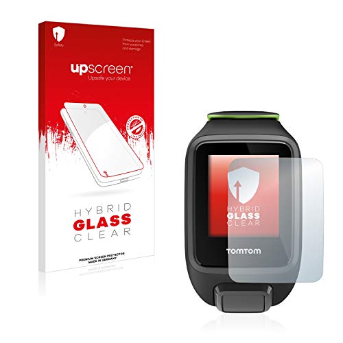 upscreen Protector Pantalla Cristal Templado Compatible con Tomtom Runner 3 Cardio/Music Hybrid Glass - 9H Dureza