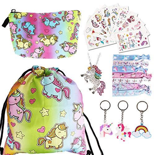 URAQT Bolsa Infantil Guarderia, Bolsa de Cuerdas Niño, Cordón Mochilas Party Bolsas, Bolsa de Algodón con cCuerdas ,Lindo Unicornio Mochila con Cordón para Regalo de Fiesta de Cumpleaños 23pcs