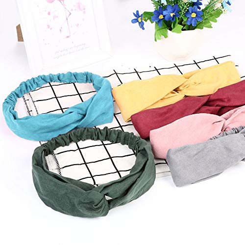 URAQT Diademas para Mujer, Diadema para el Cabello Nudo, Cabeza De Punto Cintas Para La Cabeza Anudadas Nudo Cruzado Bandas para El Pelo, Diademas para Turbante Para El Maquillaje Banda Para Cabello URAQT Diademas para Mujer, Diadema para el Cabello Nudo, Cabeza De Punto Cintas Para La Cabeza Anudadas Nudo Cruzado Bandas para El Pelo, Diademas para Turbante Para El Maquillaje Banda Para Cabello