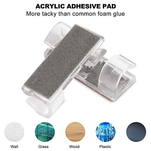 URAQT Grapas de Pared para Cables Eléctricos con Adhesivo, Gestión de Cable Eléctrico, Clips de Cables para Cable de USB, TV, Cargador, Audio, para Cables en Hogar, Oficina y Coche URAQT Grapas de Pared para Cables Eléctricos con Adhesivo, Gestión de Cable Eléctrico, Clips de Cables para Cable de USB, TV, Cargador, Audio, para Cables en Hogar, Oficina y Coche