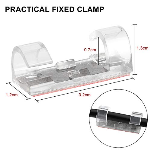 URAQT Grapas de Pared para Cables Eléctricos con Adhesivo, Gestión de Cable Eléctrico, Clips de Cables para Cable de USB, TV, Cargador, Audio, para Cables en Hogar, Oficina y Coche URAQT Grapas de Pared para Cables Eléctricos con Adhesivo, Gestión de Cable Eléctrico, Clips de Cables para Cable de USB, TV, Cargador, Audio, para Cables en Hogar, Oficina y Coche