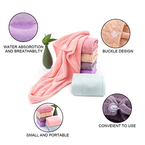 URAQT Toallas para Secar el Pelo 3pcs, Toalla Turbante para el Pelo, Cabello Turbante de Secado rápido Coral Fleece con Botón del Abrigo, para en EUR Ducha, SPA, Maquillaje, (Gris, Rosado, Púrpura) URAQT Toallas para Secar el Pelo 3pcs, Toalla Turbante para el Pelo, Cabello Turbante de Secado rápido Coral Fleece con Botón del Abrigo, para en EUR Ducha, SPA, Maquillaje, (Gris, Rosado, Púrpura)