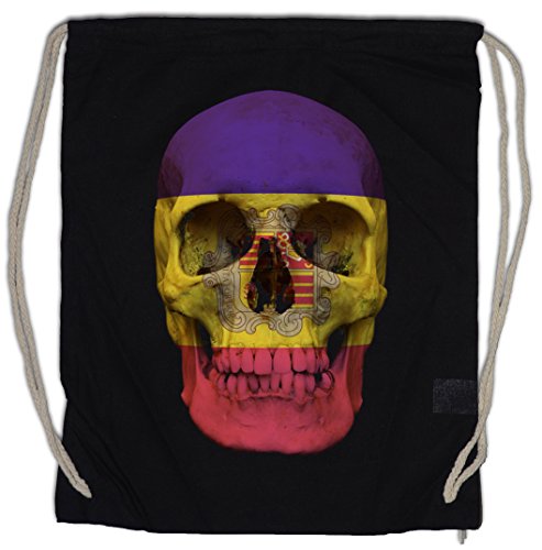 Urban Backwoods Classic Andorra Skull Flag Bolsa de Cuerdas con Cordón Gimnasio