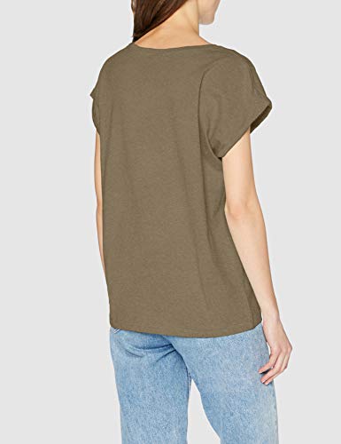 Urban Classics Ladies Extended Shoulder tee Camiseta, Verde (Verde Oliva), XS para Mujer