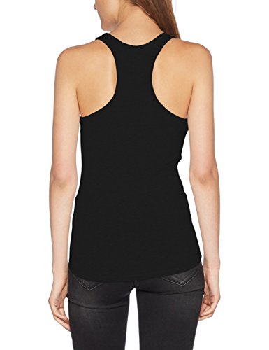 Urban Classics Ladies Jersey Tanktop Camiseta Deportiva de Tirantes, Negro (Black 7), XL para Mujer