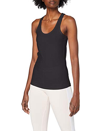 Urban Classics Ladies Jersey Tanktop Camiseta Deportiva de Tirantes, Negro (Black 7), XL para Mujer