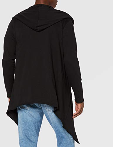 Urban Classics Longline Hoodie Cardigan Sweater, Black, XL para Hombre