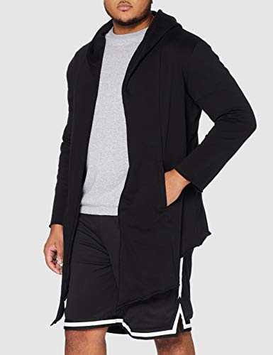 Urban Classics Longline Hoodie Cardigan Sweater, Black, XL para Hombre