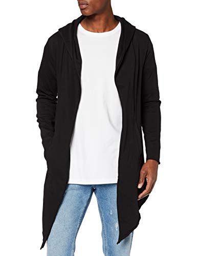 Urban Classics Longline Hoodie Cardigan Sweater, Black, XL para Hombre