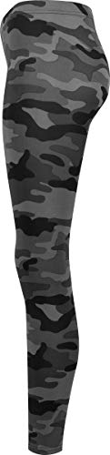 Urban Classics Mujer Leggings Camuflaje, Tanto para Vestir o como para Hacer Deporte, Mallas para Yoga, en Tonos, Talla M, Negro (Dark Camo)