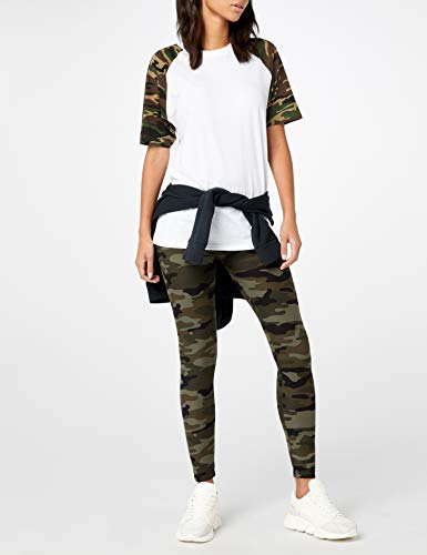 Urban Classics Mujer Leggings Camuflaje, Tanto para Vestir o como para Hacer Deporte, Mallas para Yoga, en Tonos, Talla M, Verde (Wood Camo) Urban Classics Mujer Leggings Camuflaje, Tanto para Vestir o como para Hacer Deporte, Mallas para Yoga, en Tonos, Talla M, Verde (Wood Camo)