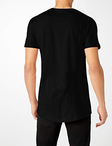 Urban Classics Shaped Long tee Camiseta, black, L para Hombre