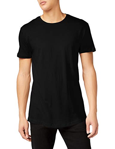 Urban Classics Shaped Long tee Camiseta, black, L para Hombre