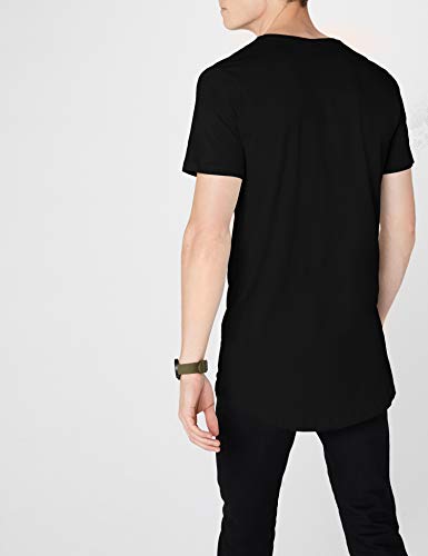 Urban Classics Shaped Long tee Camiseta, black, L para Hombre