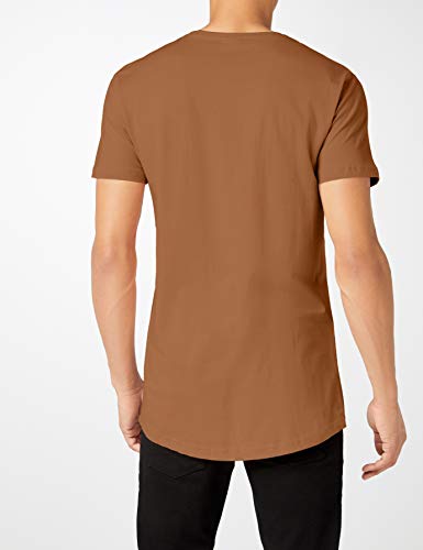 Urban Classics Shaped Long tee Camiseta, toffee, XS para Hombre Urban Classics Shaped Long tee Camiseta, toffee, XS para Hombre