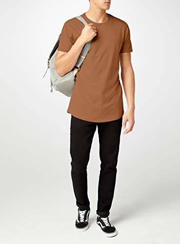 Urban Classics Shaped Long tee Camiseta, toffee, XS para Hombre Urban Classics Shaped Long tee Camiseta, toffee, XS para Hombre