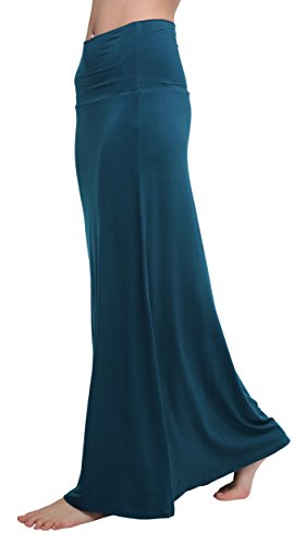 Urban GoCo Mujeres Falda Larga para Yoga Danza Casual Alta Cintura Bodycon Elástico Falda Maxi Azul Acero L Urban GoCo Mujeres Falda Larga para Yoga Danza Casual Alta Cintura Bodycon Elástico Falda Maxi Azul Acero L