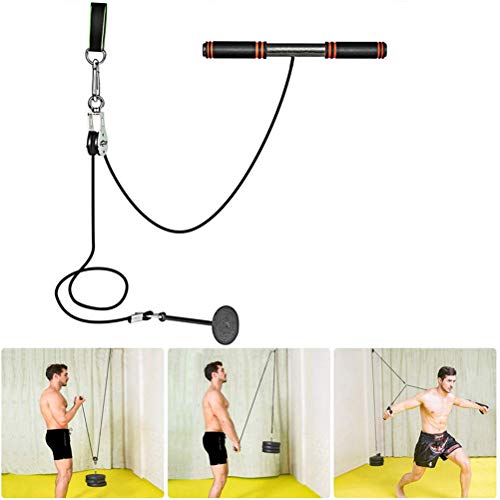 Urisgo Fitness DIY Polea Cable Máquina Sistema de fijación Brazo Bíceps Tríceps Blaster Entrenamiento de Fuerza Manual Equipo de Entrenamiento de Gimnasio en casa