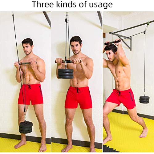 Urisgo Fitness DIY Polea Cable Máquina Sistema de fijación Brazo Bíceps Tríceps Blaster Entrenamiento de Fuerza Manual Equipo de Entrenamiento de Gimnasio en casa