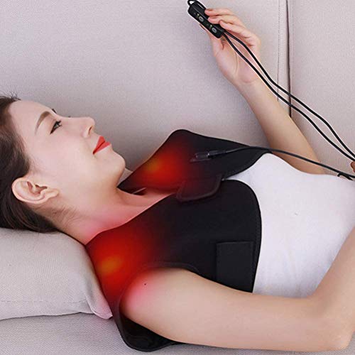 USB del cojín de calefacción eléctrico, cuello y hombros Almohadillas eléctricas, hombres y mujeres aplicar calor a los hombros y el cuello para el alivio del dolor, Resfriado y bufanda caliente,A