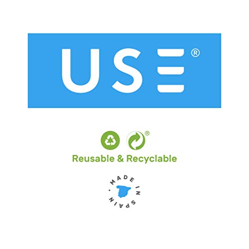 USE FAMILY Papeleras Recycle - Cubos Basura Reciclaje para hogar 28L- Plastico Reciclable- Apto bolsas 30 L