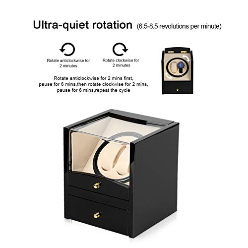 Uten Caja giratoria para Relojes automatico Watch Winder Madera de Reloj de Pulsera