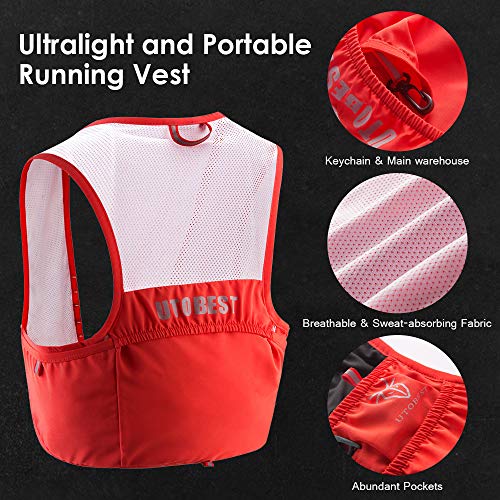 UTOBEST Chaleco de hidratación Ultraligero 2.5L Mochilas Trail Running, Unisex UTOBEST Chaleco de hidratación Ultraligero 2.5L Mochilas Trail Running, Unisex