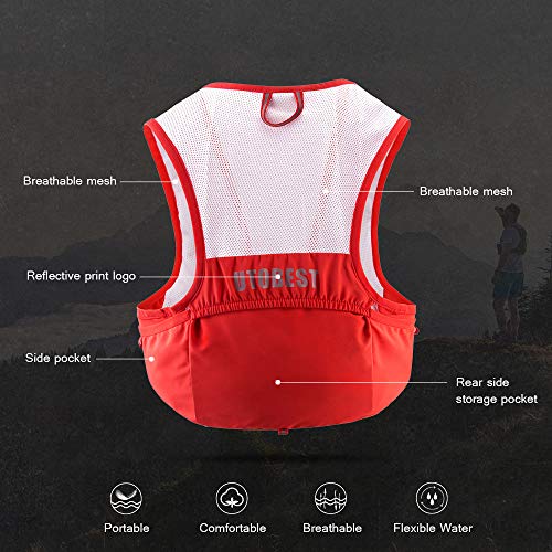 UTOBEST Chaleco de hidratación Ultraligero 2.5L Mochilas Trail Running, Unisex UTOBEST Chaleco de hidratación Ultraligero 2.5L Mochilas Trail Running, Unisex