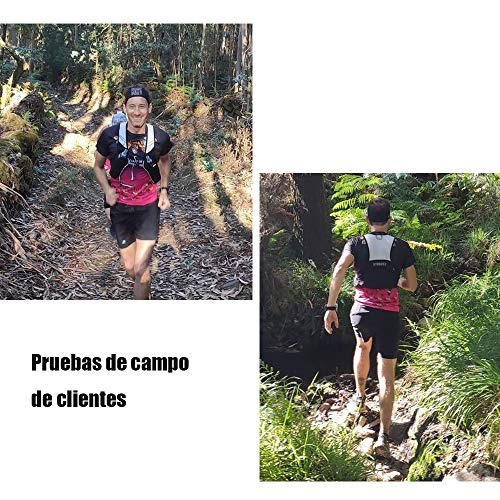 UTOBEST Mochila Running Hidratacion 3L Chaleco Hidratación Trail Running para Bicicleta Ciclismo Maraton Hombre Mujer(Negro,L/XL)