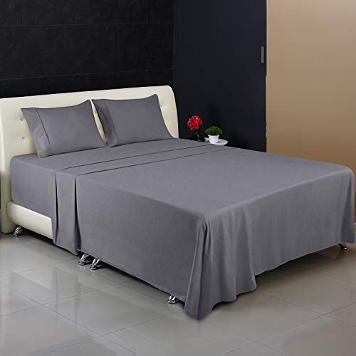 Utopia Bedding Juego Sábanas de Cama - Microfibra Cepillada - Sábanas y 2 Fundas de Almohada - (Cama 150, Gris) Utopia Bedding Juego Sábanas de Cama - Microfibra Cepillada - Sábanas y 2 Fundas de Almohada - (Cama 150, Gris)