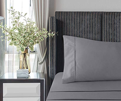 Utopia Bedding Juego Sábanas de Cama - Microfibra Cepillada - Sábanas y 2 Fundas de Almohada - (Cama 150, Gris) Utopia Bedding Juego Sábanas de Cama - Microfibra Cepillada - Sábanas y 2 Fundas de Almohada - (Cama 150, Gris)