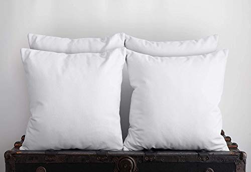 Utopia Bedding Relleno de Cojín 40 x 40 cm (4 Unidades) - Funda de Mezcla de Algodón - Fibra Virgen Siliconada - Almohadas de Sofá (Blanco) Utopia Bedding Relleno de Cojín 40 x 40 cm (4 Unidades) - Funda de Mezcla de Algodón - Fibra Virgen Siliconada - Almohadas de Sofá (Blanco)